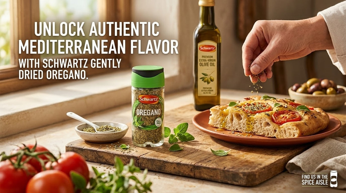7g × 6 Schwartz Gently Dried Oregano Glass Jar Kitchen Herb Seasoning Spice