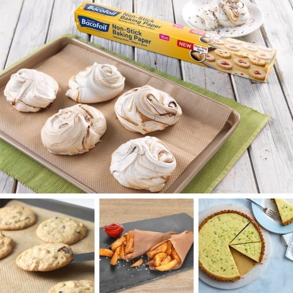 6x6 Pack Bacofoil Non-Stick Baking Paper 380mm x 5m Greaseproof Tray Liner - 36