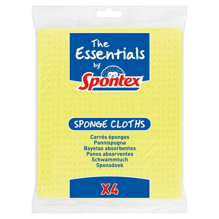 4pk × 12  The Essentials by Spontex 4 Sponge Cloths - Bulk
