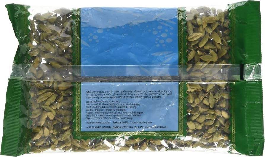 200g White Pearl Green Cardamom Pack (1 x 200g) – Finest Quality Elaichi Spice