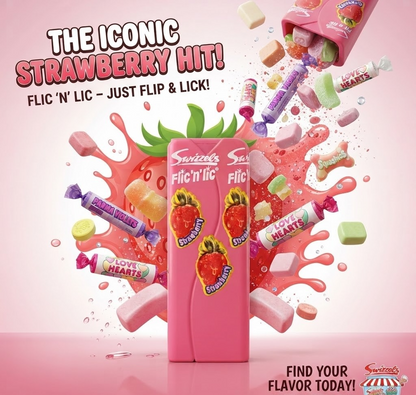 14g x 24 | Swizzels Flic 'n' Lic Novelty Candy Lollies Box