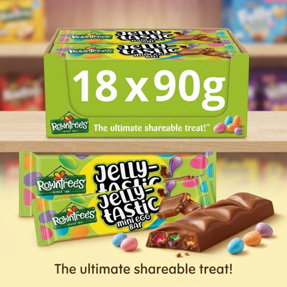 90g x 18 Rowntree's Jellytastic Mini Egg Chocolate Sharing Bar Bulk Box