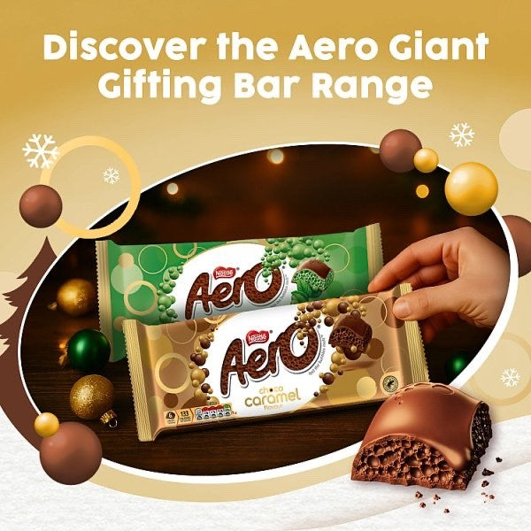 12 x 295g Giant Bar Aero Choco Caramel Chocolate Sharing Block Nestlé Vegetarian