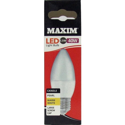 Maxim Clear Candle Light Bulbs 10 x 40W SES E14 Dimmable 240V