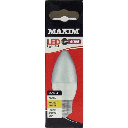 Maxim Clear Candle Light Bulbs 10 x 40W SES E14 Dimmable 240V
