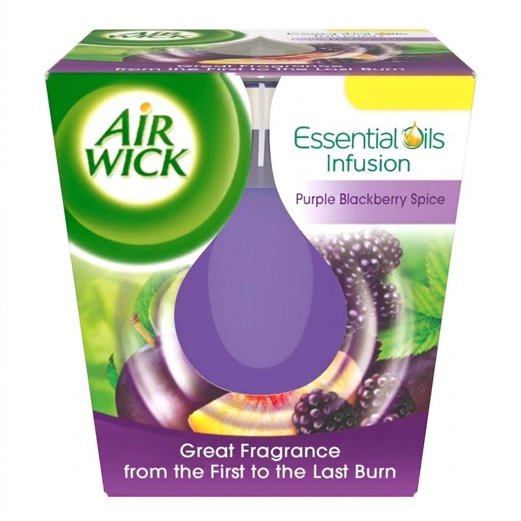 105g × 6 Air Wick Purple Blackberry Spice Candle 105g - BULK