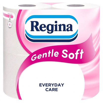 4 / 9 Pack Regina Gentle Soft 3 Ply Toilet Roll Tissue White Loo Paper Bulk Pack