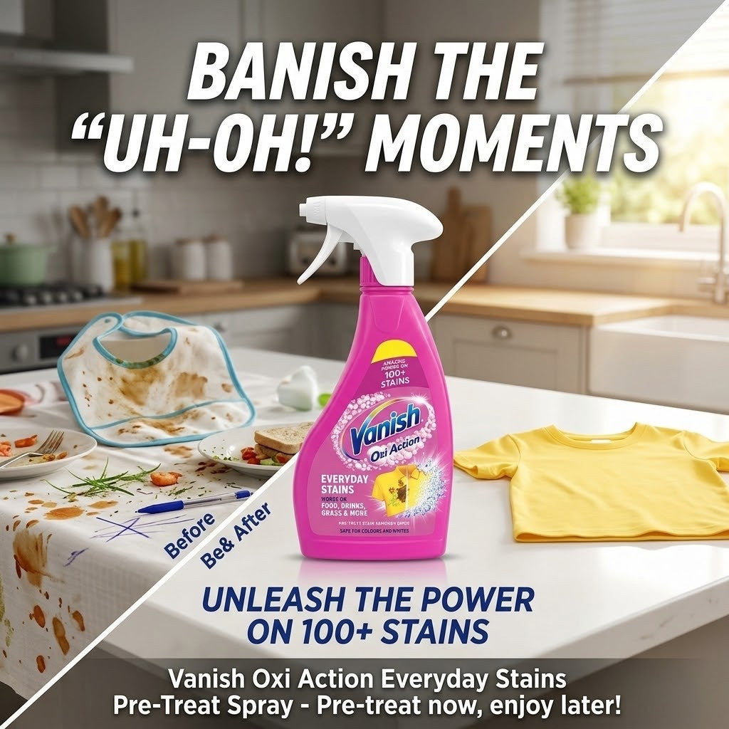 250ml  x 10 Vanish Oxi Action Pre Wash Spray - Case of 10 Bottles - Stain Rem