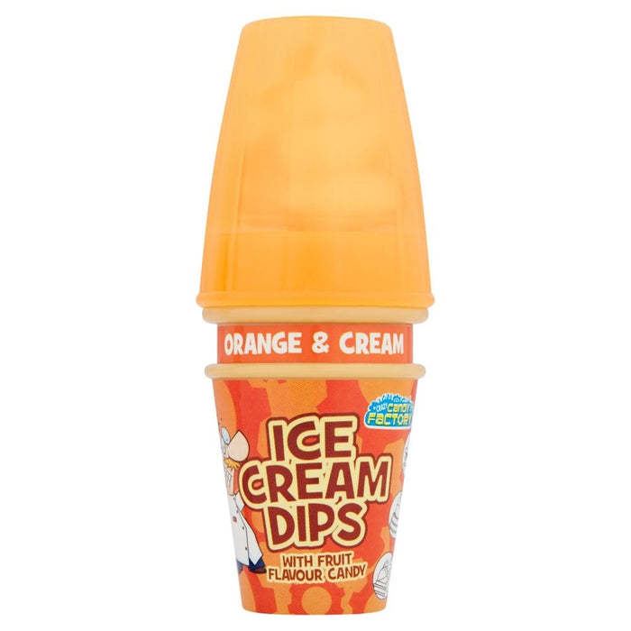 24 x Candy Factory Ice Cream Dips Hard Candy Lollipop Fruit Flavour Dip Sweets
