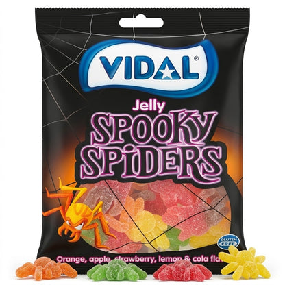 20x 150g Vidal Spooky Spiders Jelly Sweets Gluten Free Halloween Trick or
