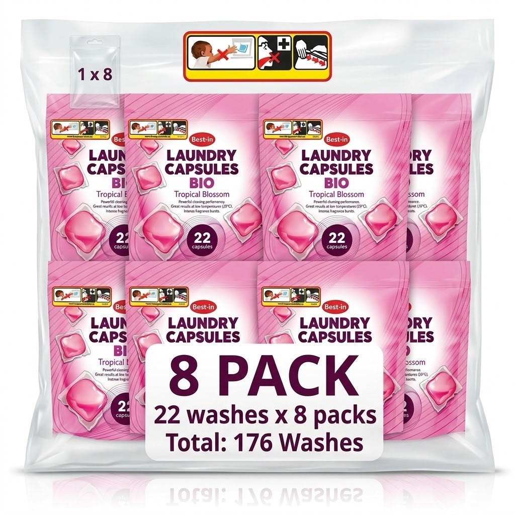 22 Wash × 8 Best-In 3-in-1 Biological Washing Powder - Bulk