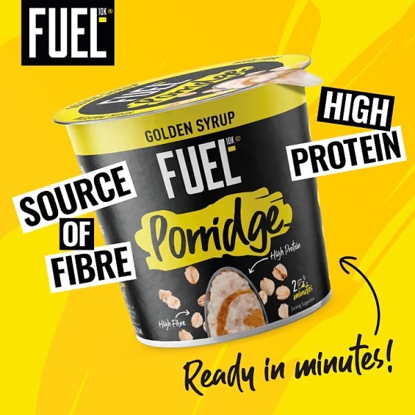 8 x 70g FUEL10K High Protein Porridge Oat Cereal Pots - Assorted Flavours