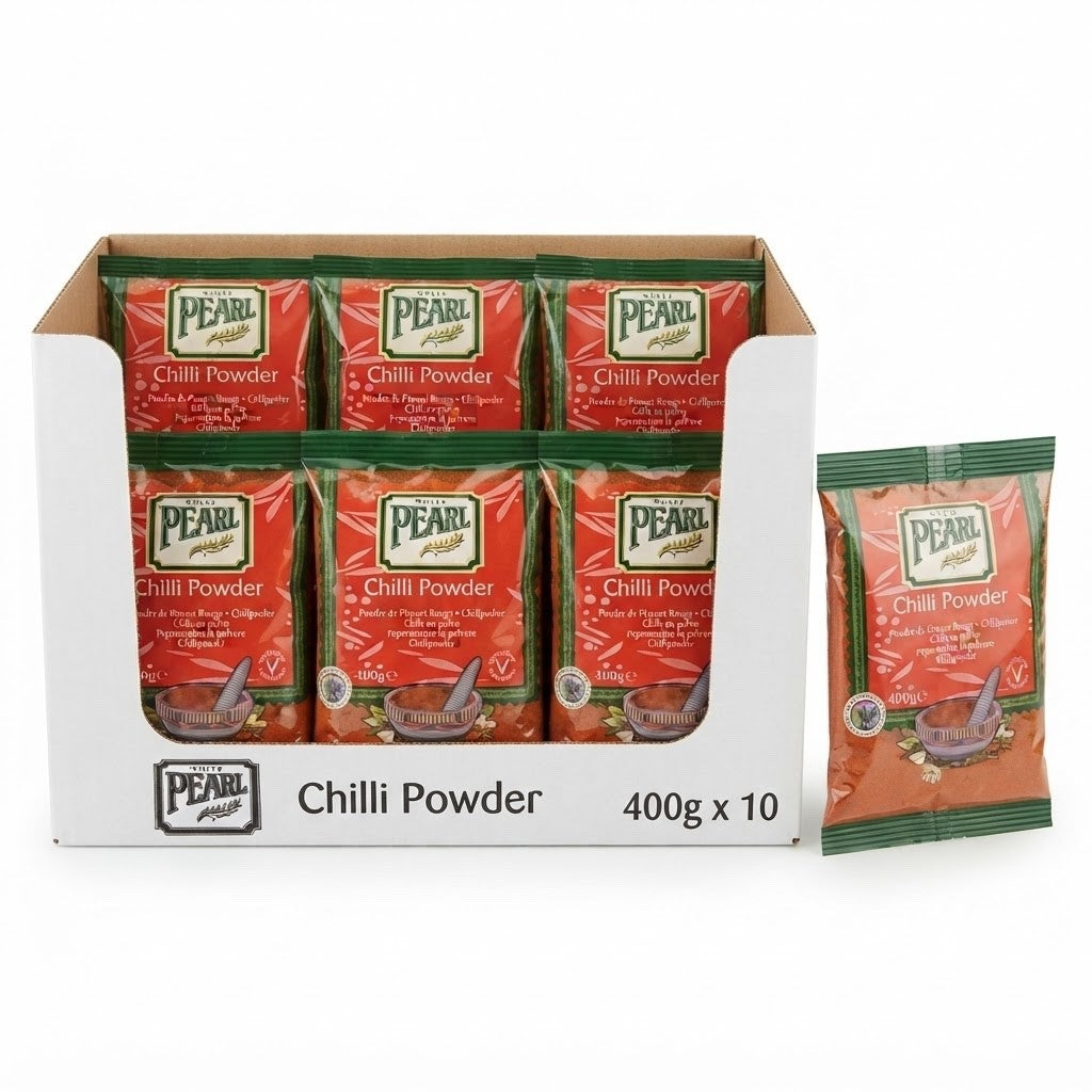400g x 100 White Pearl Chilli Powder Bulk Pack | Selected for Quality&Vegetarian