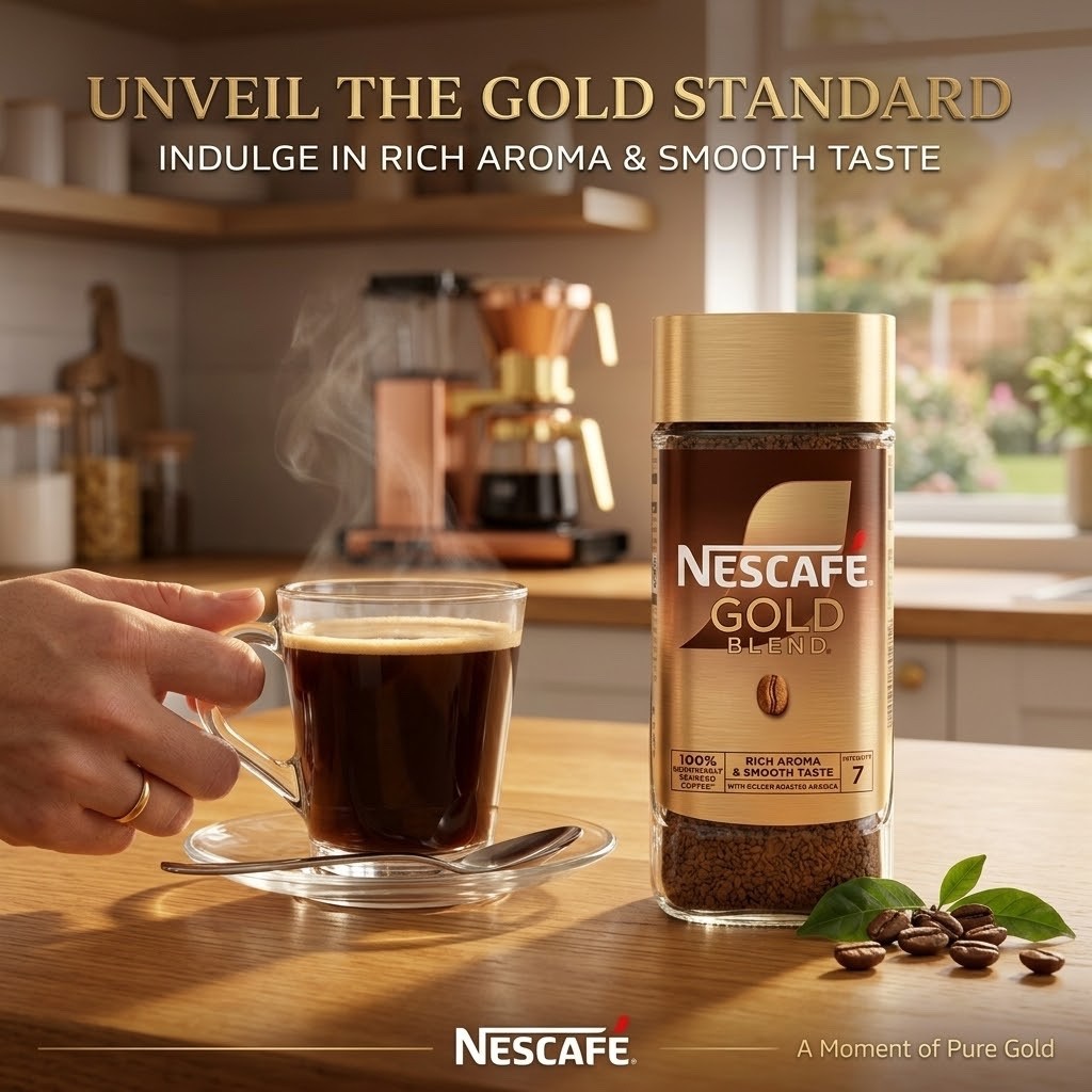 95g × 6 Nescafe Gold Blend Instant Coffee Jar Intensity 7 Smooth Roast