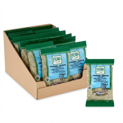 100g x 12 | White Pearl Fennel Seeds 100g (Pack of 12) - Finest Quality Saunf