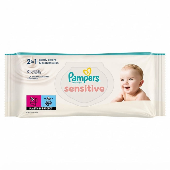 12x 52s Pampers Sensitive Baby WipesTotal 624 Wipes Bulk Buy Fragrance Free