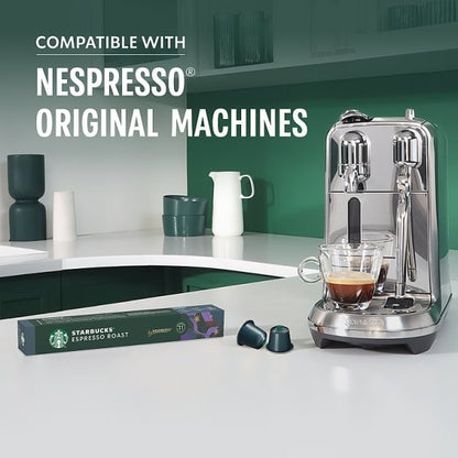 12x Starbucks Dark Espresso Roast Nespresso Original Pods 120 Capsules Bulk