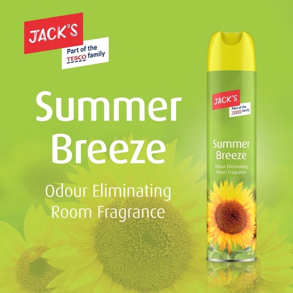 240ml x 6 Jack's Summer Breeze Odour Eliminating Room Fragrance Spray