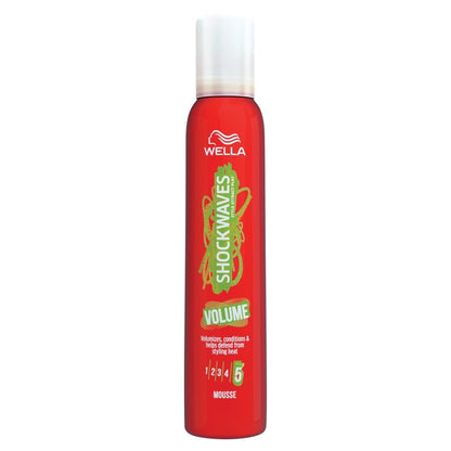 200ml × 6 Wella Shockwaves Volume Mousse - Bulk Case