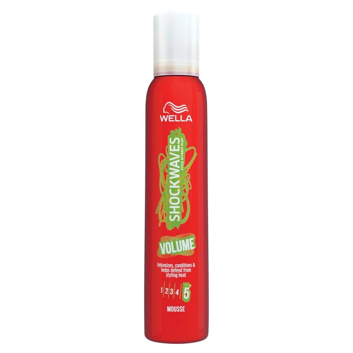200ml × 6 Wella Shockwaves Volume Mousse - Bulk Case