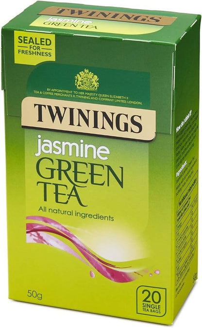 Pack of 4 | Twinings Tea Variety Bundle|Pure Green,Camomile&Honey,Lemon&Jasmine