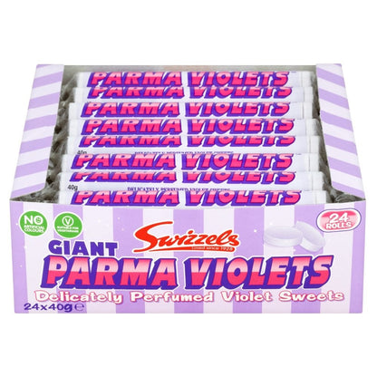 24 x 40g Swizzels Giant Parma Violets Single Pack Vegan Retro Sweets