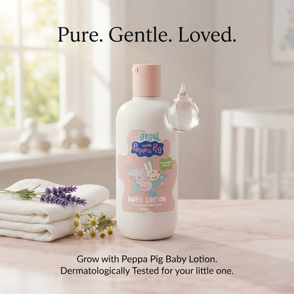 6x 350ml Grow with Peppa Pig Baby Lotion Dermatologically Tested