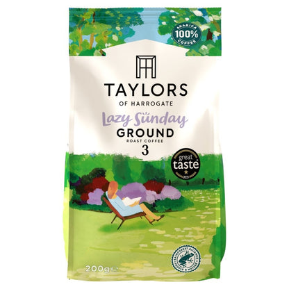 6 x 200g Taylors of Harrogate Lazy Sunday Ground Coffee Light Roast 100% Arabica