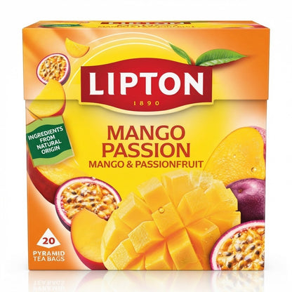 20s 36g 4 Pack Bundle Total 80 Bags Lipton Mango Passion Tea Bags