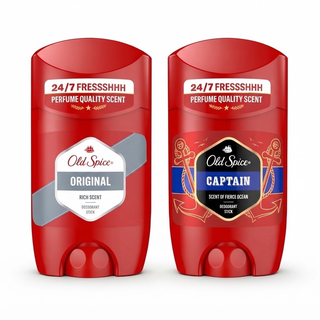 6 x 50ml Old Spice Deodorant Stick Original & Captain 24/7 Freshness Multipack