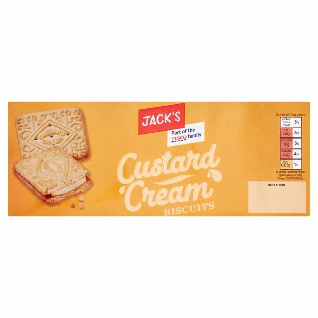 12 x 400g Pack | Jack's Custard Cream Biscuits