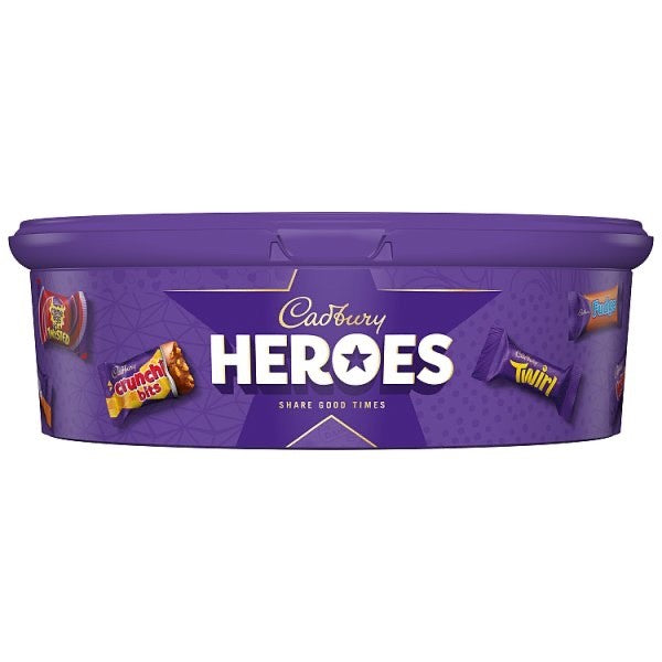 475g Cadbury Heroes Chocolate Assortment Tub British Sweets Gift Box Pack