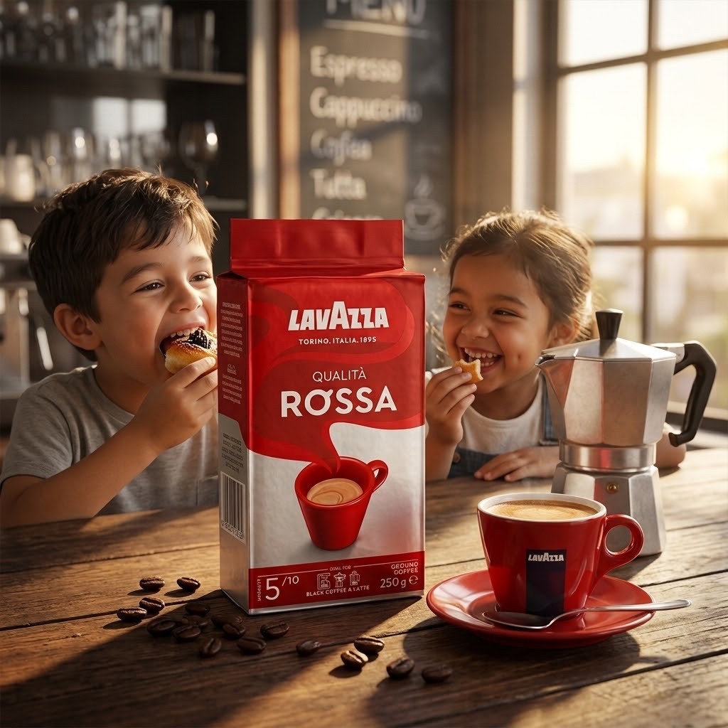 6 x 250g Bag Lavazza Qualità Rossa Ground Coffee – Medium Roast, Intensity 5