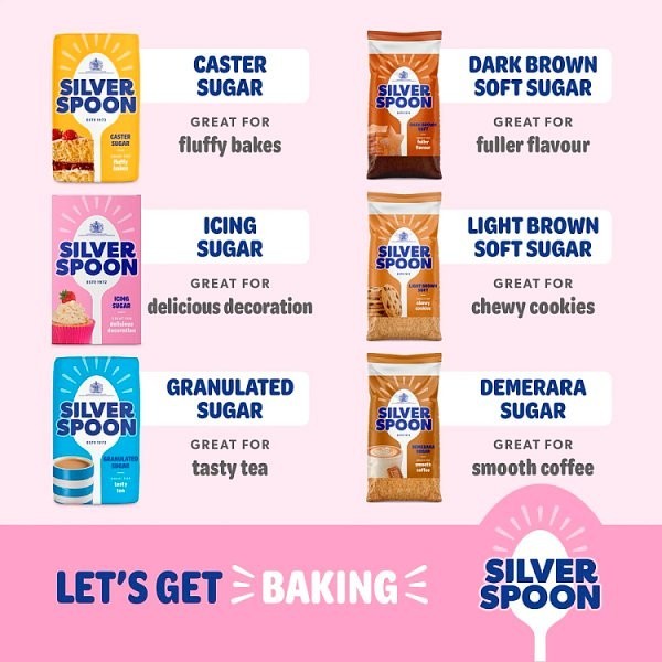 Silver Spoon Caster Sugar 1kg / 500g Fluffy baking Cake - Bulk Case