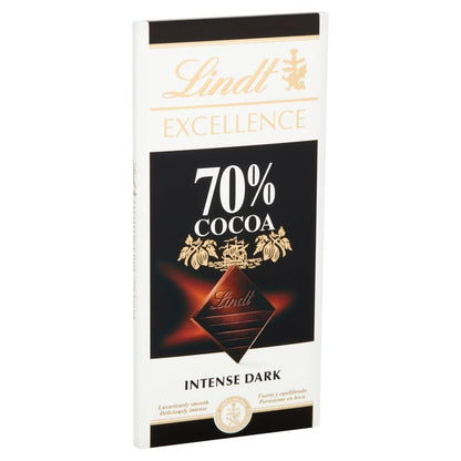 Lindt Excellence Chocolate Bar 100g x 8 Pack - Milk, Dark 70% or Pistachio