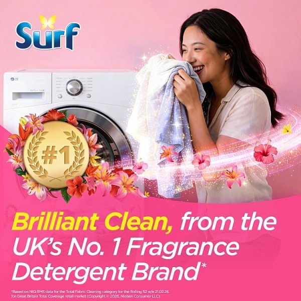 7 x 500g (3.5kg Total) Surf Tropical Lily Washing Powder 70 Washes -