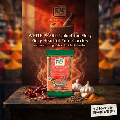 12 x 100g White Pearl Extra Hot Chilli Powder – Bulk Pack Finest Quality