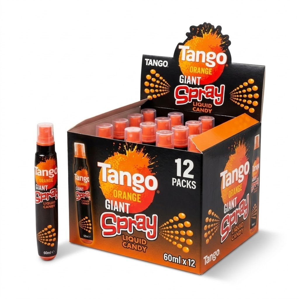 12 x 60ml Tango Giant Spray Liquid Candy Cherry Blue Raspberry Apple Halal Vegan