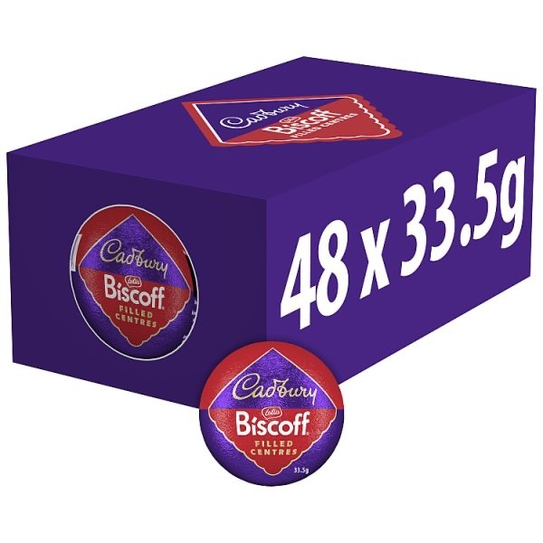 48 x 33g Cadbury Biscoff Filled Centres Christmas Chocolate Bauble