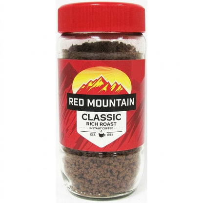 6 x 100g Pack Red Mountain Classic Rich Roast Instant Coffee Jars