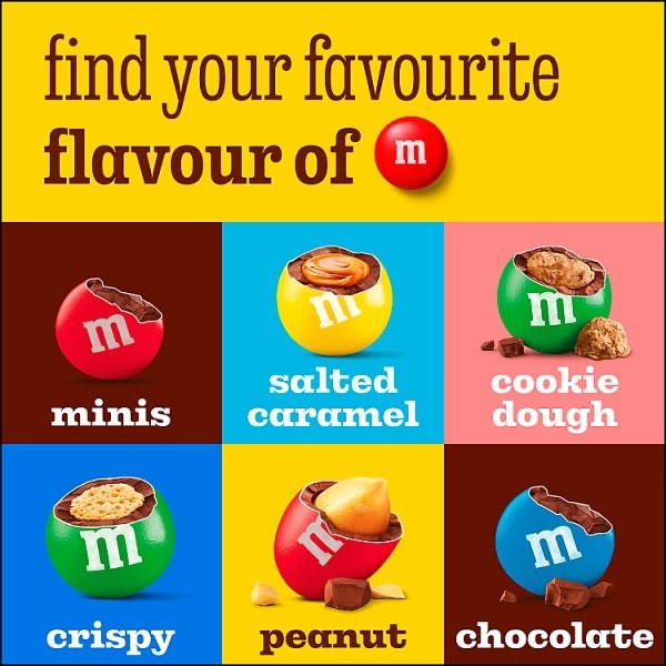 13 x 102g Bag M&M'S Cookie Dough Milk Chocolate Candy Sweets Treat Sharing Pouch