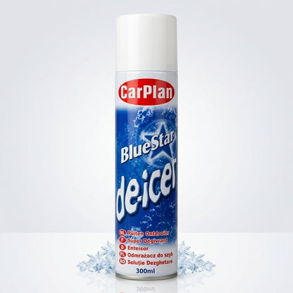 CarPlan BlueStar De-Icer 300ml Car Windscreen Defroster Spray 1 Pack / 12 Pack