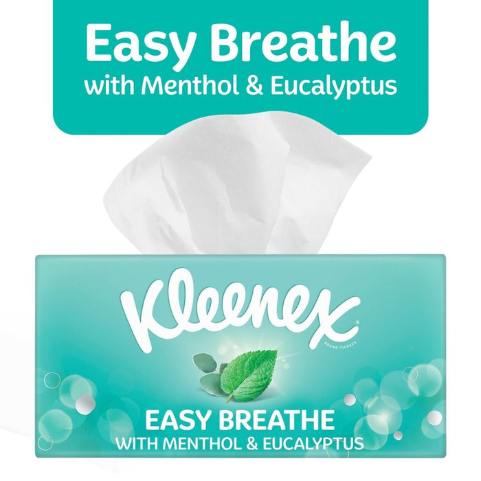 12 Pack Kleenex Easy Breathe Tissues Menthol Scented Cube Box 3-Ply 672 Total