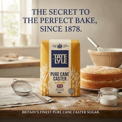 10x 500g Sugar Tate & Lyle Pure Cane Caster Fine Baking Sugar