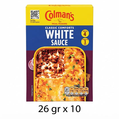 Pack of 10 x 26g Colman's Classic Comforts White Sauce Mix Family Pack