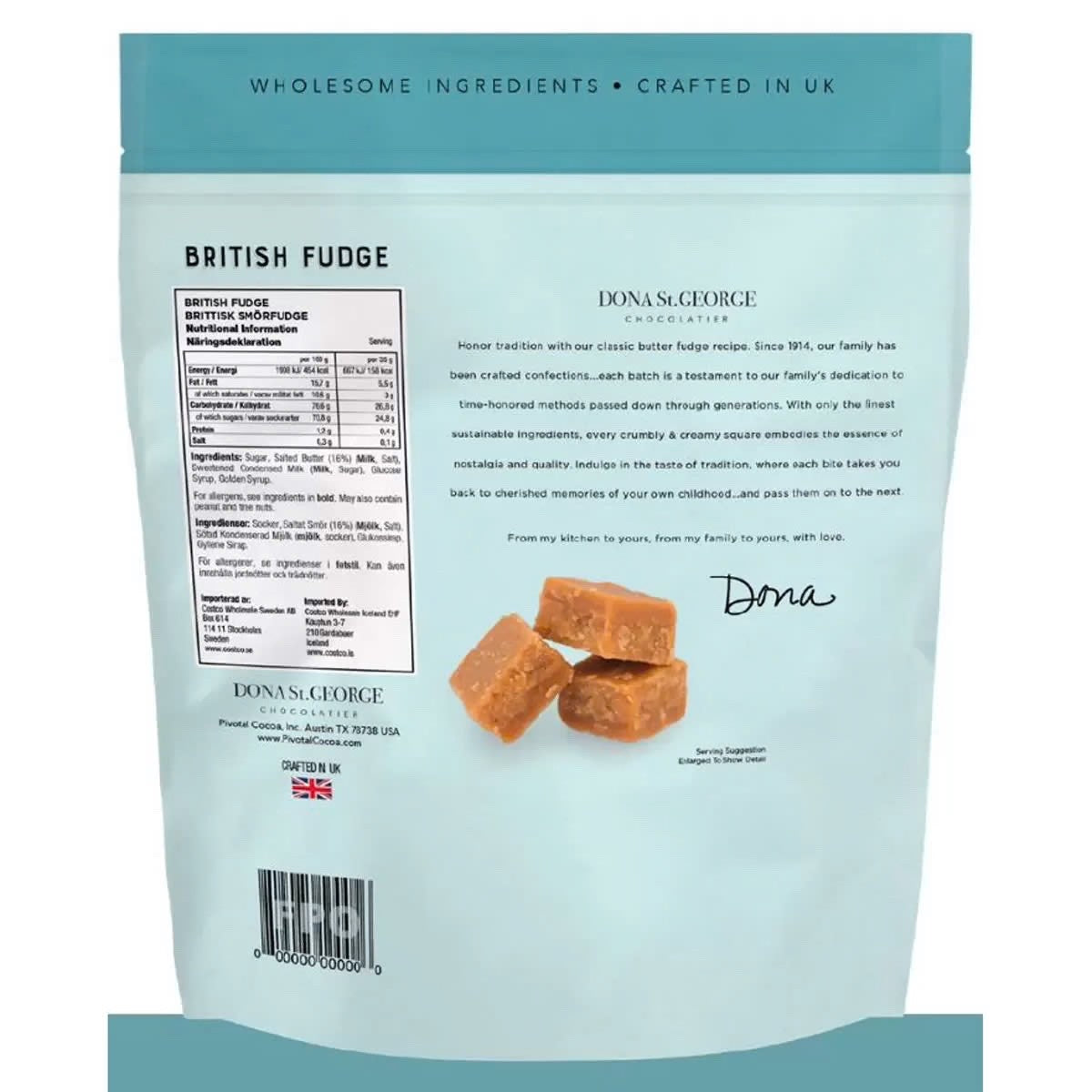 1kg Dona St. George British Fudge Sharing Pack | Traditional Family Recipe