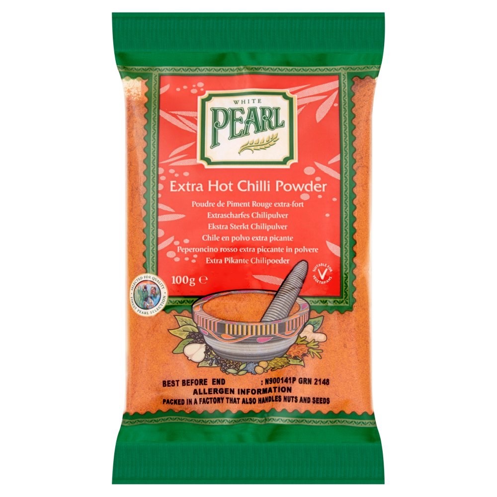 12 x 100g White Pearl Extra Hot Chilli Powder – Bulk Pack Finest Quality
