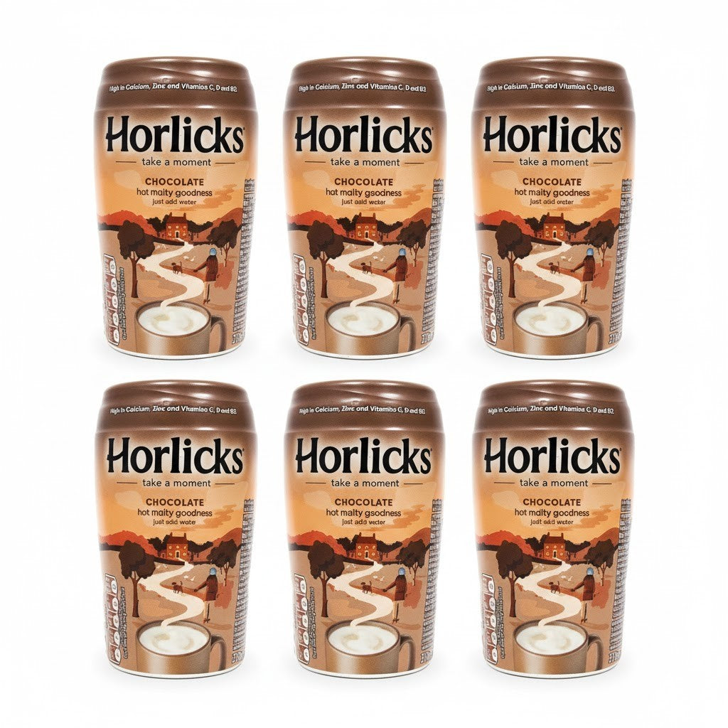 270g x 6 Horlicks Chocolate Hot Malt Drink Mix Powder Bulk Pack Jar