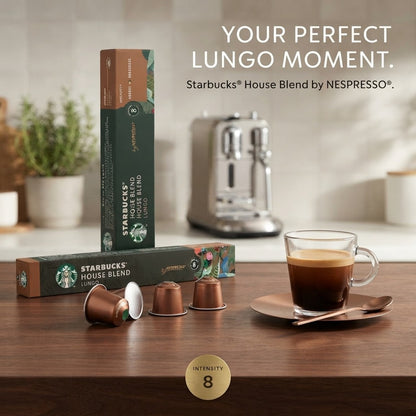 12x Starbucks House Blend Nespresso Original Pods Medium Roast 120 Capsules