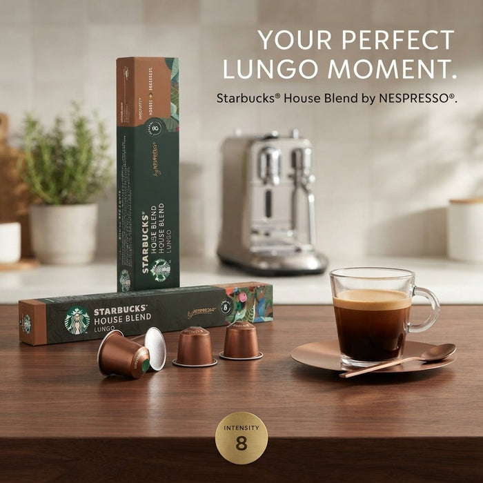 12x Starbucks House Blend Nespresso Original Pods Medium Roast 120 Capsules